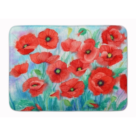 Carolines Treasures Poppies Machine Washable Memory Foam Mat IBD0258RUG